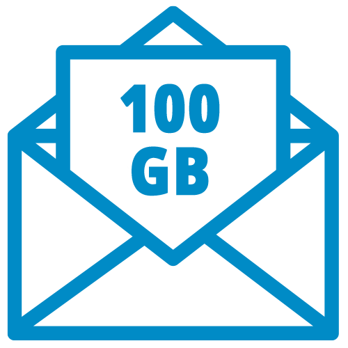 100 GB email illustration